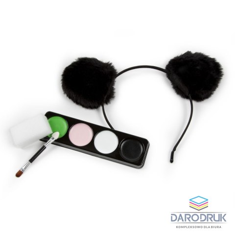 Derform Farba do malowania twarzy kidea Zestaw z opaska panda 4 kolor. Derform (FDTZPAKA)