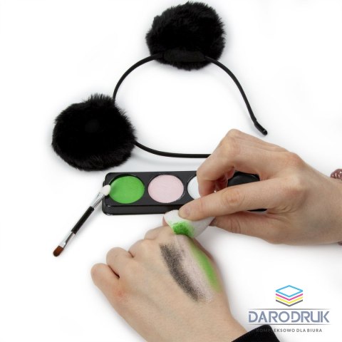 Derform Farba do malowania twarzy kidea Zestaw z opaska panda 4 kolor. Derform (FDTZPAKA)