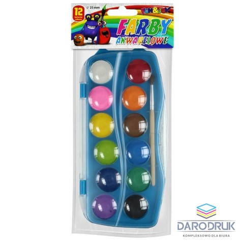 Fun&Joy Farby akwarelowe 12 kolor. Fun&Joy (FJ-12K25KAS)