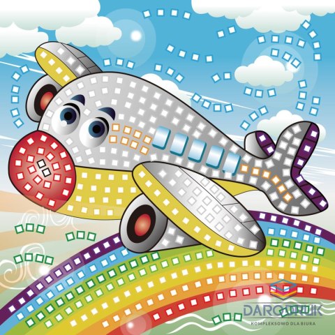 Fun&Joy Mozaika Glitter SAMOLOT Fun&Joy (FJSR2202)