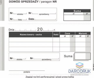 Michalczyk i Prokop Druk offsetowy A6 dowód sprzedaży 80k. Michalczyk i Prokop (261-5)