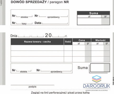 Michalczyk i Prokop Druk offsetowy A6 dowód sprzedaży 80k. Michalczyk i Prokop (261-5)