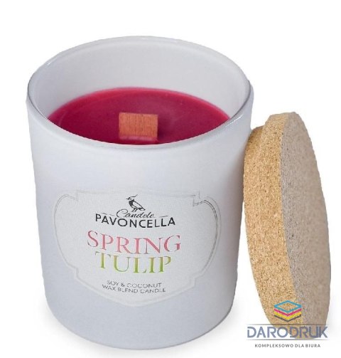 Pavoncella Świeczka ozdobna Classico Spring Tulip biała 135g Pavoncella (5905711530721)