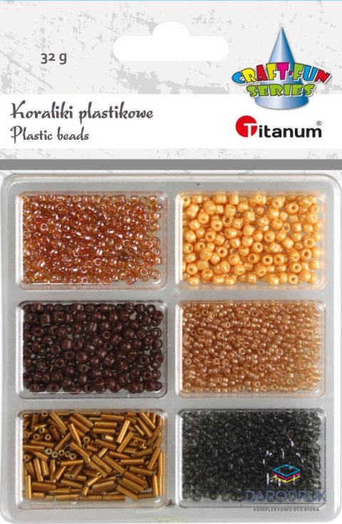 Titanum Koraliki kreatywne Craft-Fun Series tonacja brązowa Titanum (25BR014)