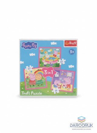 Trefl Puzzle Peppa i przyjaciele 3w1 el. Trefl (34873)