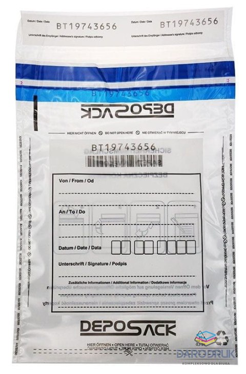 A&G Koperty Koperta bezpieczna B5 deposack B5 transparentna [mm:] 185x260 A&G Koperty (2357) 500 sztuk