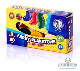 Astra Farby plakatowe kolor: mix 20ml 6 kolor. Astra (301109001)