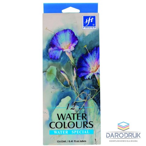 Firster Farby akwarelowe w tubach 12ml 12 kolor. Firster (FWC-121)