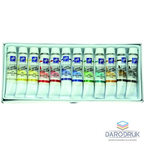 Firster Farby akwarelowe w tubach 12ml 12 kolor. Firster (FWC-121)