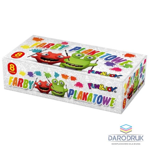 Fun&Joy Farby plakatowe kolor: mix 20ml 8 kolor. Fun&Joy (FJ-008)