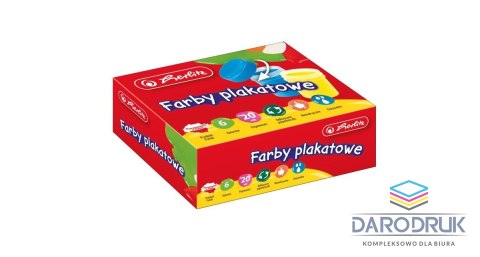 Herlitz Farby plakatowe 9560376 kolor: mix 20ml 6 kolor. Herlitz (300022451)