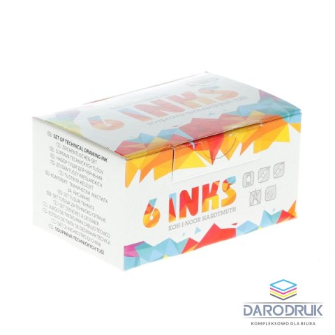 Koh-I-Noor Tusz kreślarski MIX KOLORÓW kolor: mix 20ml Koh-I-Noor