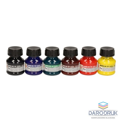 Koh-I-Noor Tusz kreślarski MIX KOLORÓW kolor: mix 20ml Koh-I-Noor