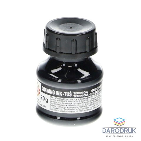 Koh-I-Noor Tusz kreślarski kolor: czarny 20ml Koh-I-Noor (141722)