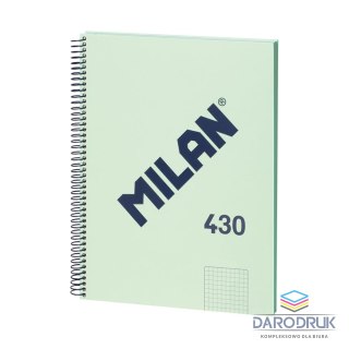 Milan Kołozeszyt (kołonotatnik) A4 1918 zielony 80k. 95g kratka Milan (57143E80GR)