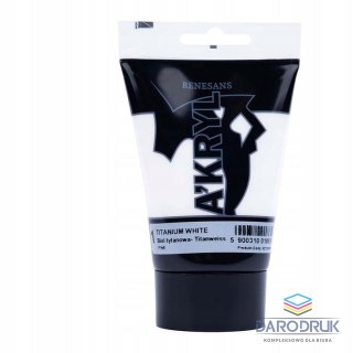 Renesans Farba akrylowa Biel Tytanowa kolor: biały 100ml Renesans (01)