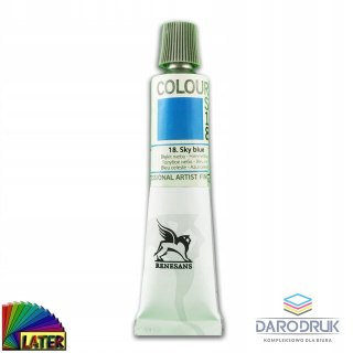 Renesans Farba akrylowa Błękit kobaltowy kolor: błękit nieba 20ml Renesans (18)