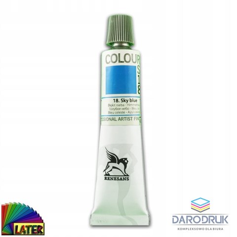 Renesans Farba akrylowa Błękit kobaltowy kolor: błękit nieba 20ml Renesans (18)