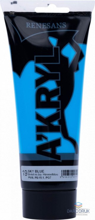 Renesans Farba akrylowa Błękit nieba kolor: błękit nieba 200ml Renesans (19)
