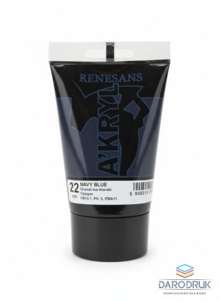 Renesans Farba akrylowa kolor: błękit morski 100ml Renesans (22)