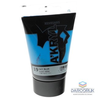 Renesans Farba akrylowa satynowa kolor: błękit nieba 100ml Renesans (19)