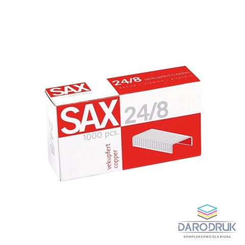 Sax Zszywki 24/8 miedziane 1000 szt Sax (ISAX24/8)