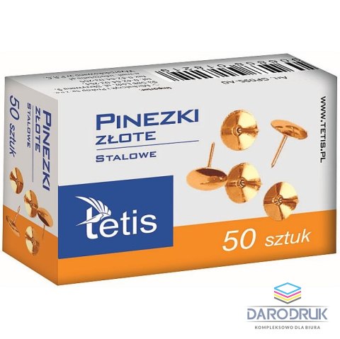 Tetis Pinezki kolor: złoty 50 szt Tetis (GP095-AO)