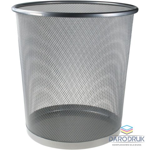 Titanum Kosz na śmieci Titanum metalowy 16l - wys. 28 cm, Ø 26,5 cm srebrny (M-101S)