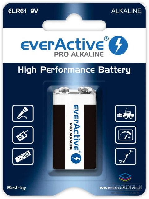 Everactive Baterie Pro Alkaline 6LR61 Everactive (EV6LR61-PRO)