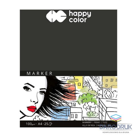 Happy Color Blok artystyczny do markerów A4 100g 25k Happy Color (HA 3710 2030-A25)