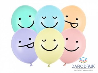 Partydeco Balon gumowy Buźki, mix (1 op. / 6 szt.) mix 300mm Partydeco (SB14P-313-000-6)
