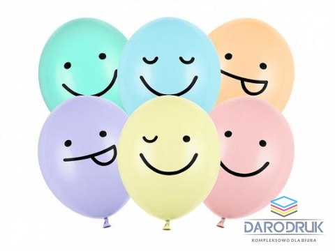 Partydeco Balon gumowy Buźki, mix (1 op. / 6 szt.) mix 300mm Partydeco (SB14P-313-000-6)