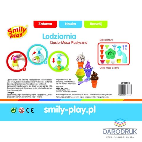 Smily Play Zestaw kreatywny Ciasto-masa lodziarnia Smily Play (SP83686)