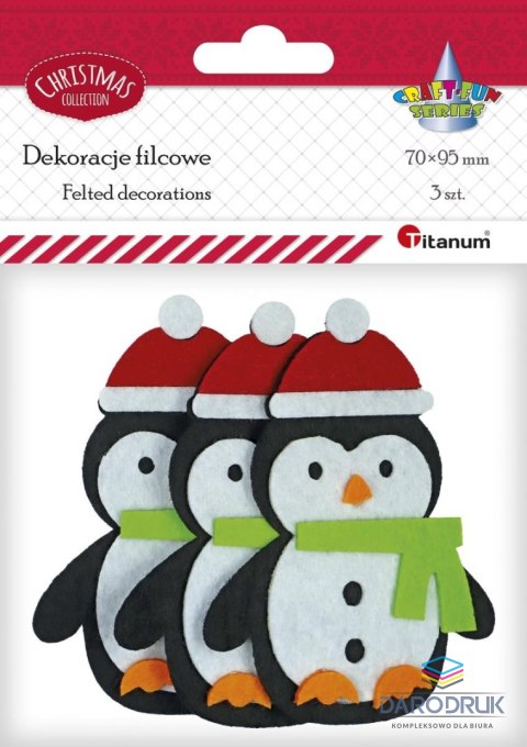 Titanum Ozdoba filcowa Craft-Fun Series pingwiny Titanum (EA531)