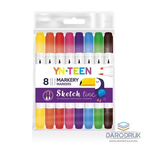 Yn-teen Marker do papieru wkład mix okrągła/ścięta końcówka Yn-teen