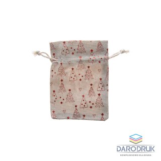 Arpex Opakowanie ozdobne Jutowy worek na prezenty z nadrukiem 3szt. mix [mm:] 100x120 Arpex (SM4018)