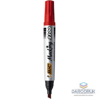 Bic Marker permanentny Marking 2300 wkład czerwony 3,7-5,5mm ścięta końcówka Bic (8209243)