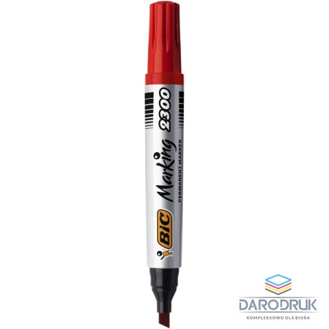 Bic Marker permanentny Marking 2300 wkład czerwony 3,7-5,5mm ścięta końcówka Bic (8209243)