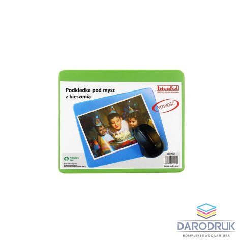 Biurfol Podkładka pod mysz jasnozielony [mm:] 220x180 Biurfol (KPM-1-02)