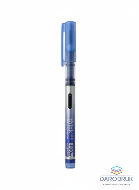 Deli Pióro kulkowe na naboje THINK TRI X niebieski wkład niebieski 0,5mm Deli (EQ300bl)
