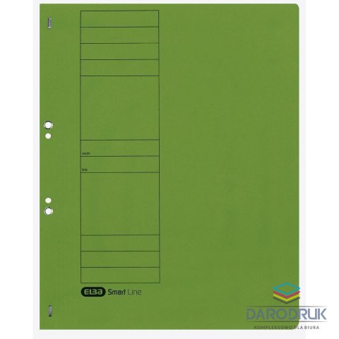 Elba Skoroszyt A4 oczkowy zielony karton 250g Elba (100551872)
