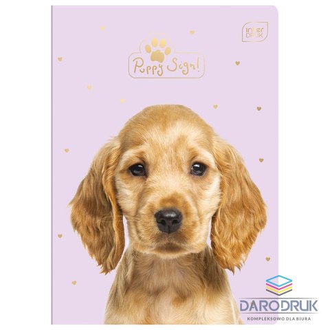 Interdruk Zeszyt A5 Puppy Sign 16k. 70g krata [mm:] 148x210 Interdruk (ZE16#PS)