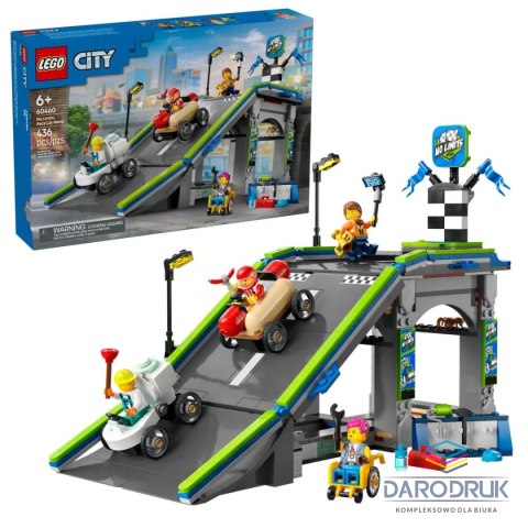 Lego Klocki konstrukcyjne City Bez granic: tor z rampami dla wyścigówek Lego (60460)