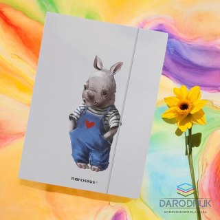 Narcissus Teczka kartonowa na gumkę nosorożec A4 mix 270g Narcissus