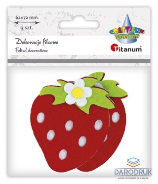 Titanum Ozdoba filcowa Craft-Fun Series truskawki Titanum (20CR0312-31)