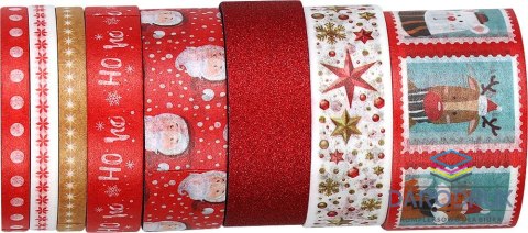 Titanum Taśma ozdobna Craft-Fun Series XMAS Washi tape mix Titanum (23RL0103-3)