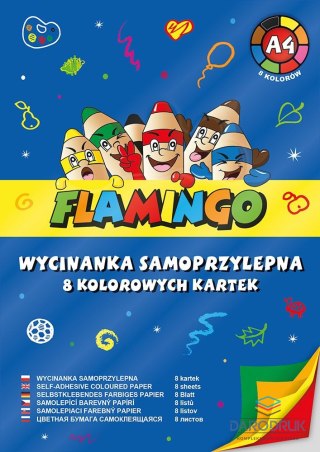 Flamingo Zeszyt papierów kolorowych A4 8k Flamingo