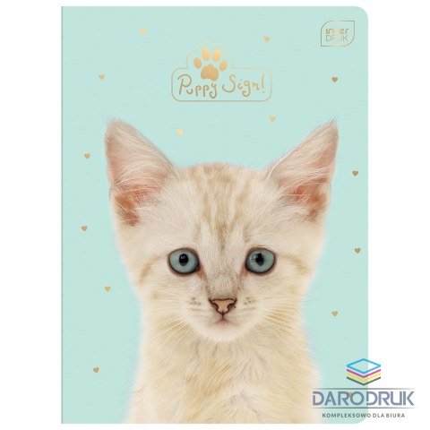 Interdruk Zeszyt A5 PUPPY SIGN 32k. 70g krata Interdruk (ZE32#PUP)