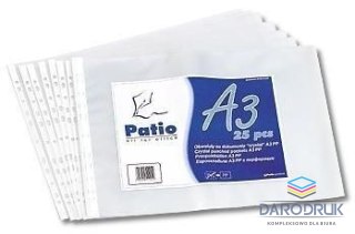 Patio Koszulki na dokumenty krystaliczne A3 kolor: bezbarwny typu U Patio (401)
