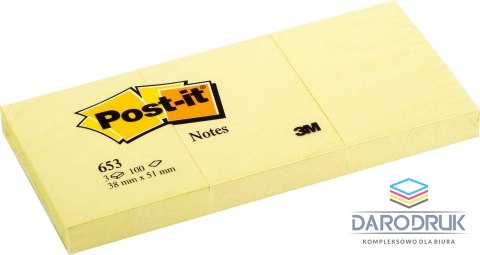 Post-It Notes samoprzylepny (karteczki) żółty 300k [mm:] 38x51 Post-It